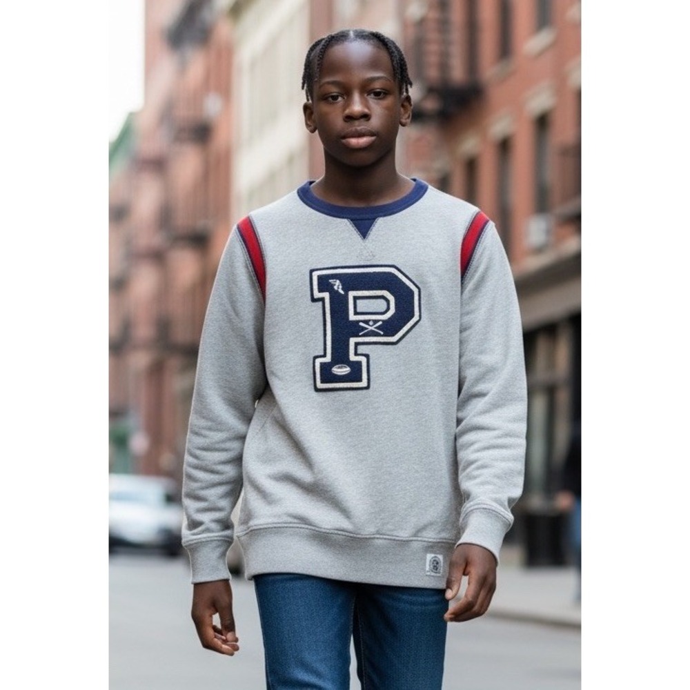 Polo Ralph Lauren Vintage P Wing Logo Crewneck Sweatshirt Pullover Youth 10/12